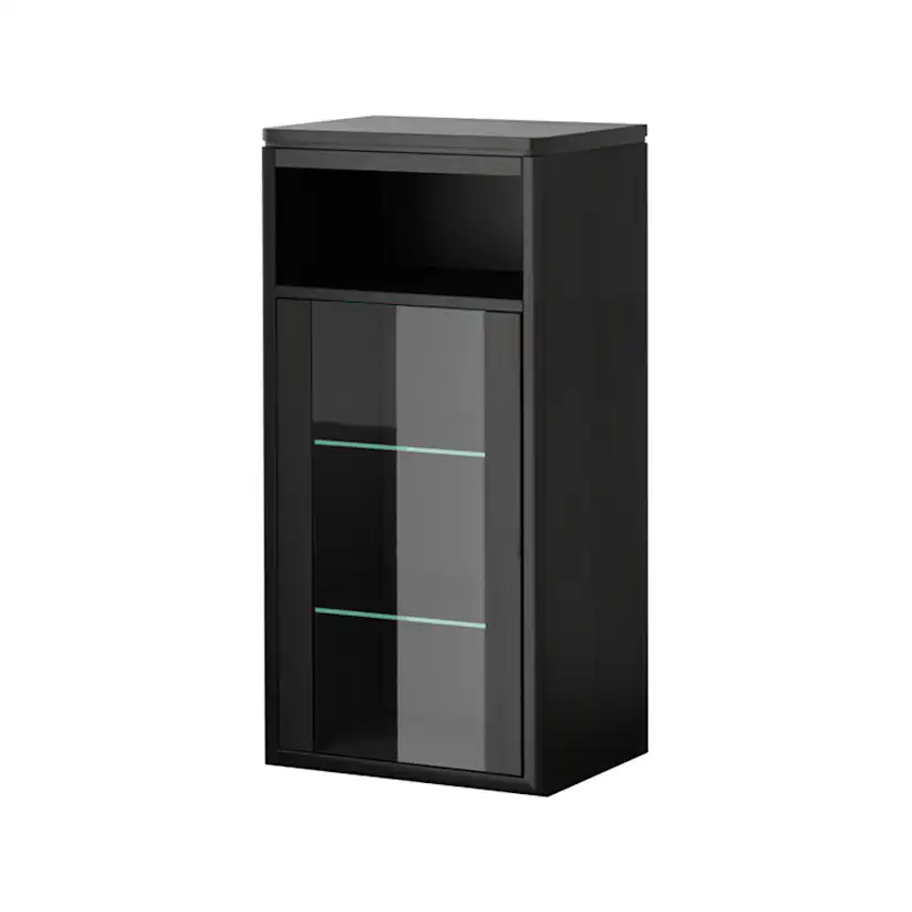 Sidoskåp DuoBad Vilan med Klarglasdörr