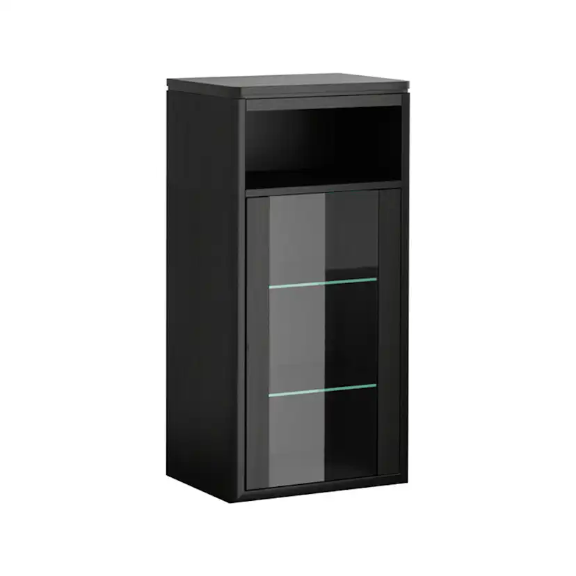 Sidoskåp DuoBad Vilan med Klarglasdörr