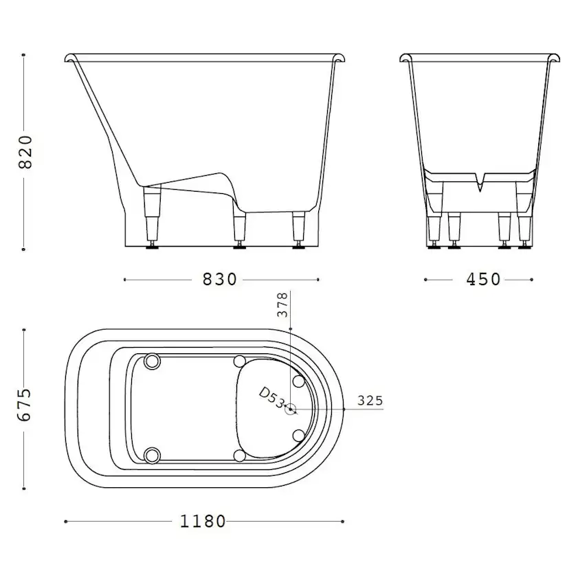 Sittbadkar LH Monaco