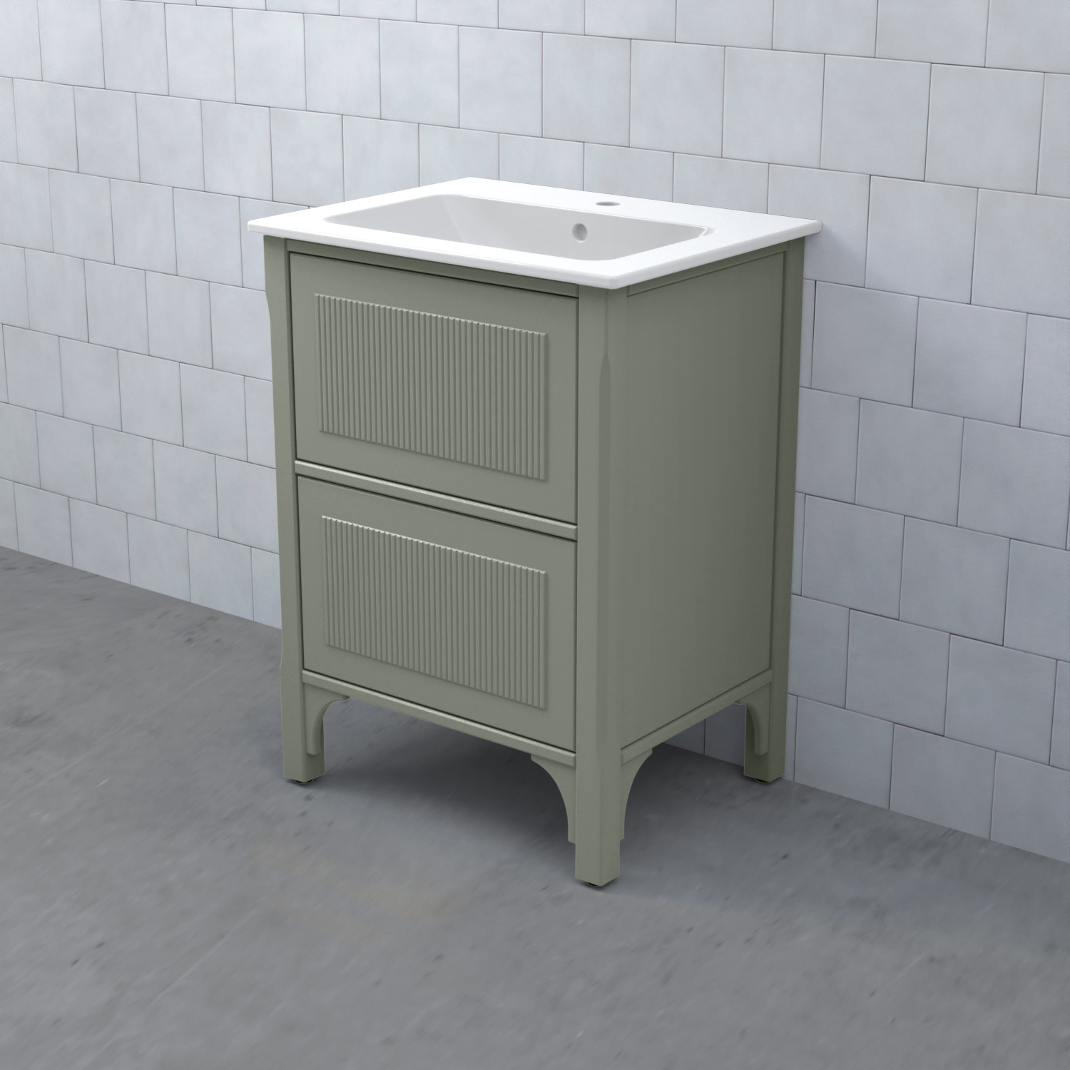 Tvättställsskåp Björbo Badrum Saga Enkel