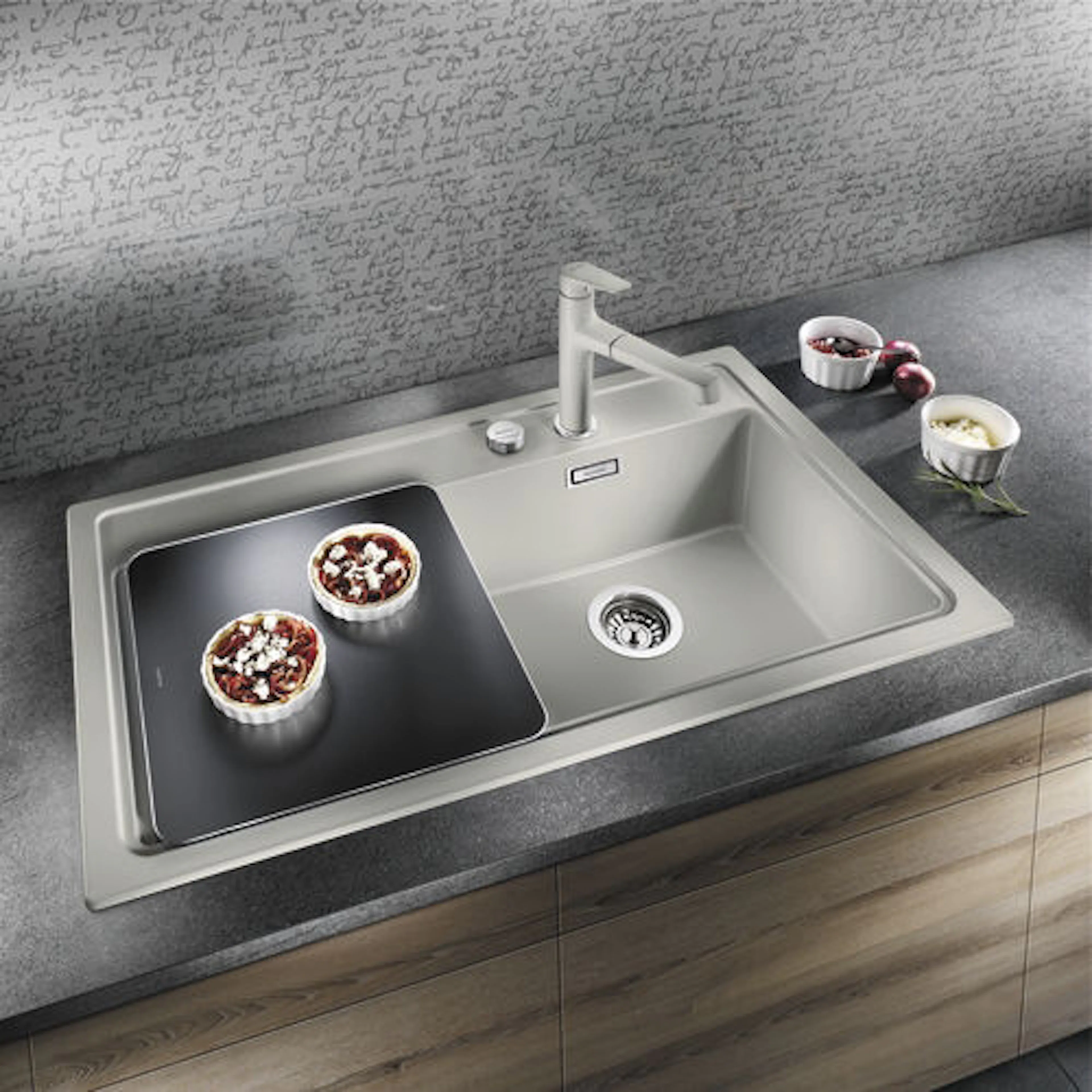 Skärbräda Blanco Härdat Svart Glas 375 x 365 mm