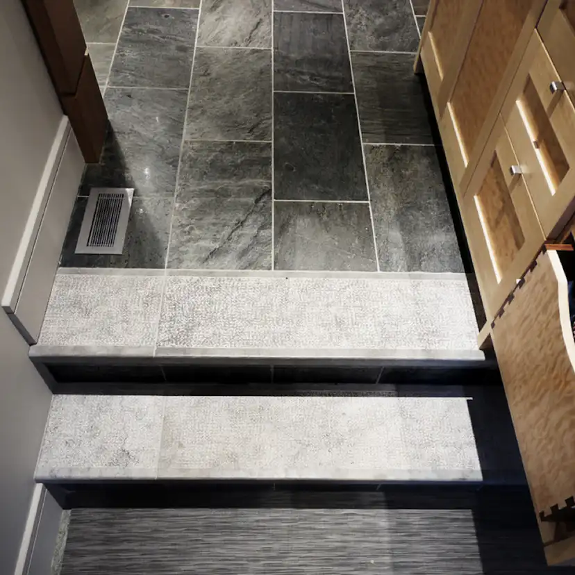 Skiffer slipad Stencentralen Ocean Black 30x60 cm