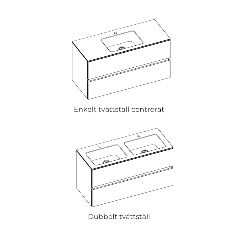 Tvättställsskåp Swebad Hemavan 120 cm