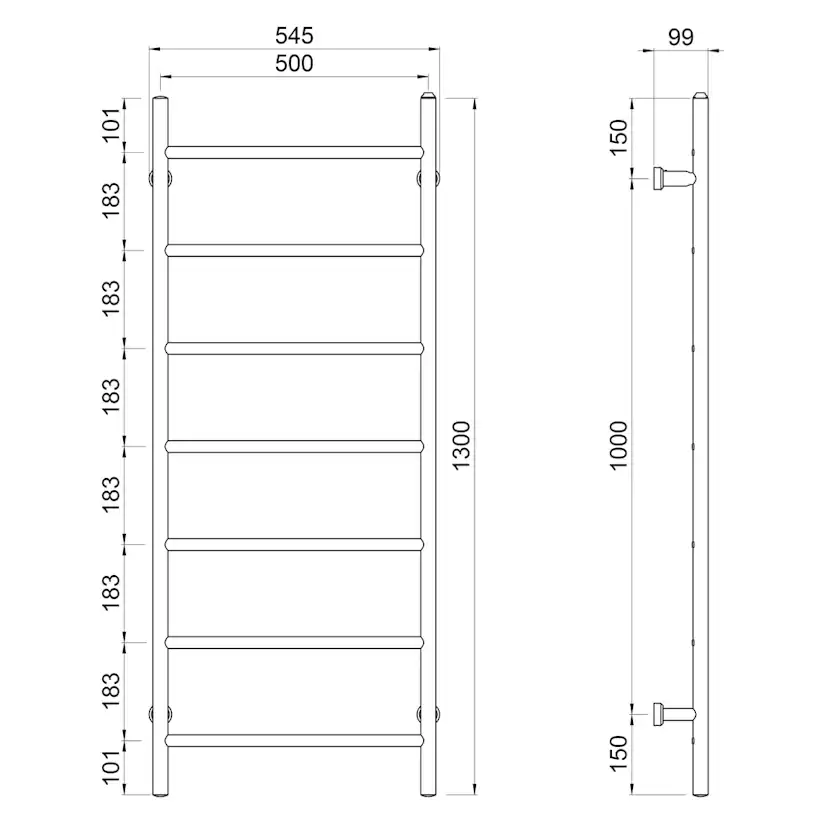 Handdukstork REJ Design Tango E 50130