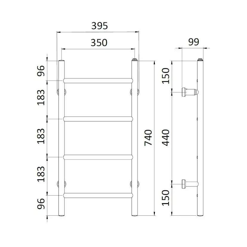Handdukstork REJ Design Tango E 35744