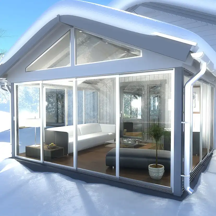 Skjutbart Dörrparti Halle Thermo 6 Dörrar 3 Spår Vit