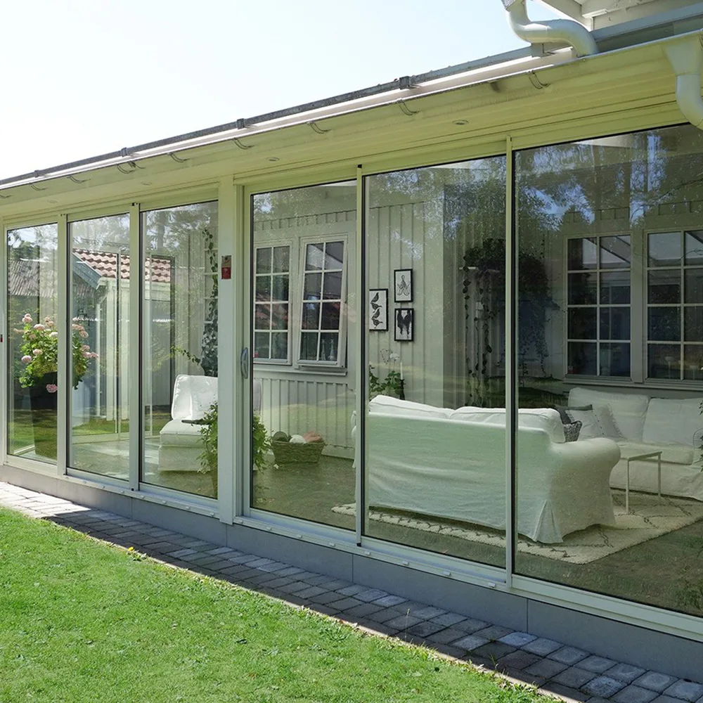 Skjutbart Dörrparti 3-Delat Halle Thermo Vit