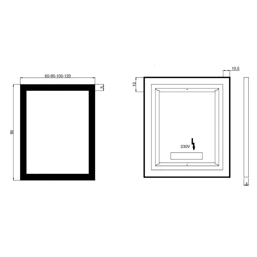 Badrumsspegel Vidi SKY