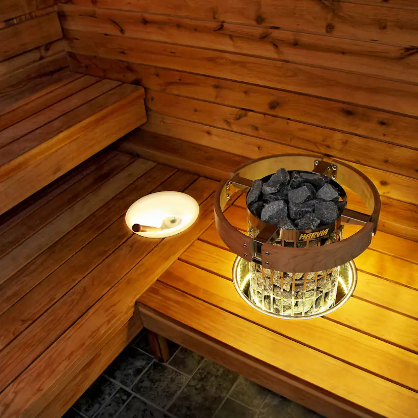 Belyst skyddsräcke Harvia Cilindro