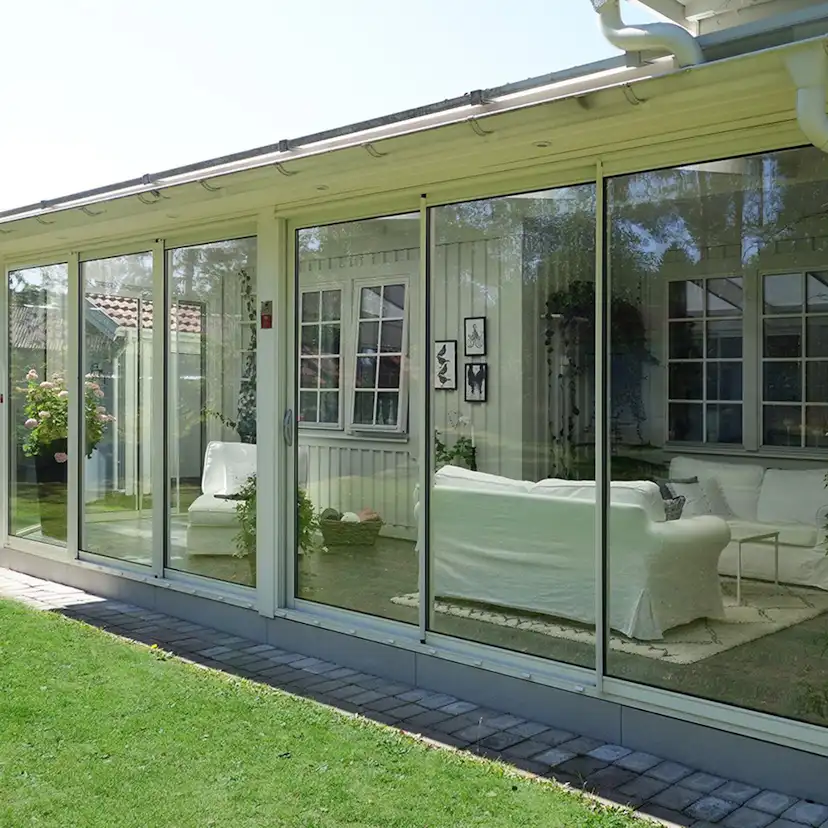 Slagdörr Halle Fasad 3-Glas