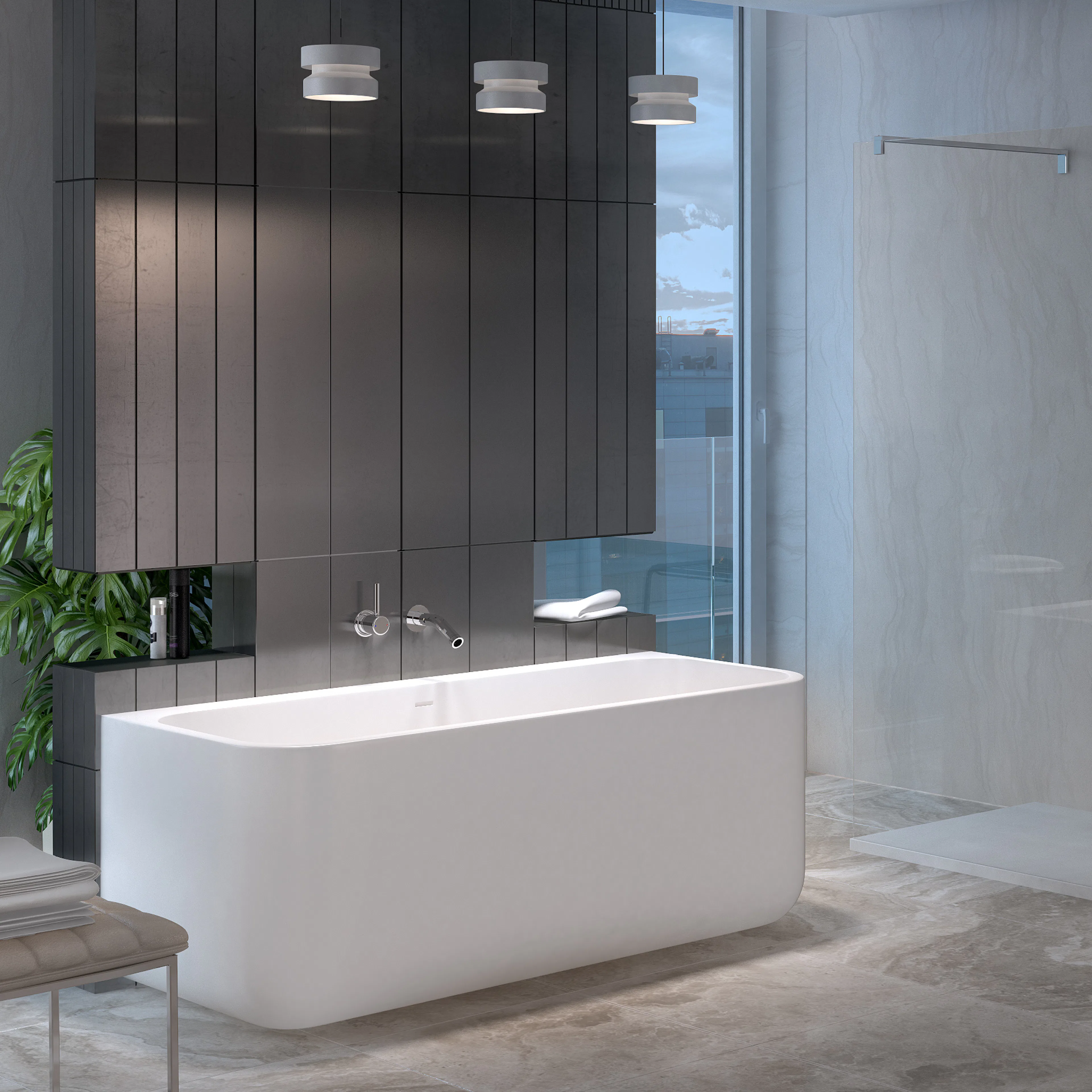 Badkar Swebad Slite Solid Surface