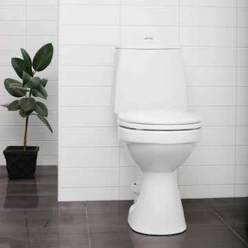 Snålspolande Toalettstol Wostman EcoFlush 1 L med WC-stos