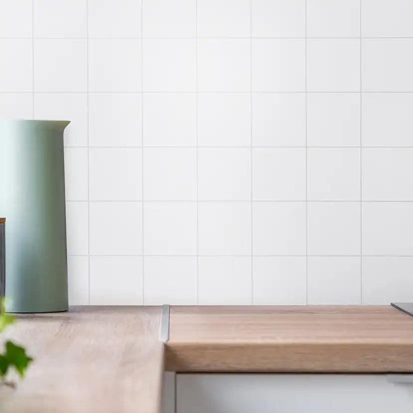 Väggskiva BerryAlloc Kitchen Wall Vit Snö 10x10 cm