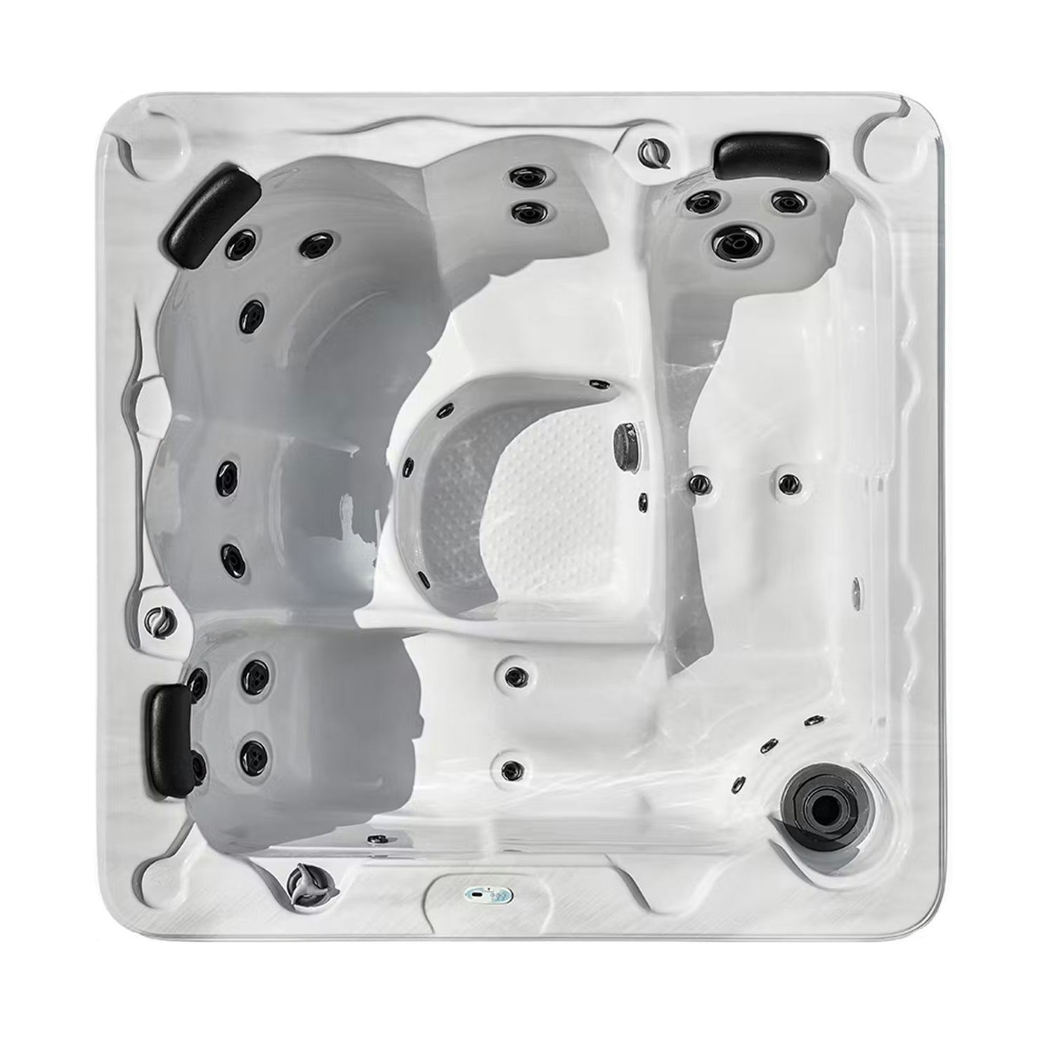 Utespa DenForm 52 White Sterling 28 Jets Spabad för 5 Personer