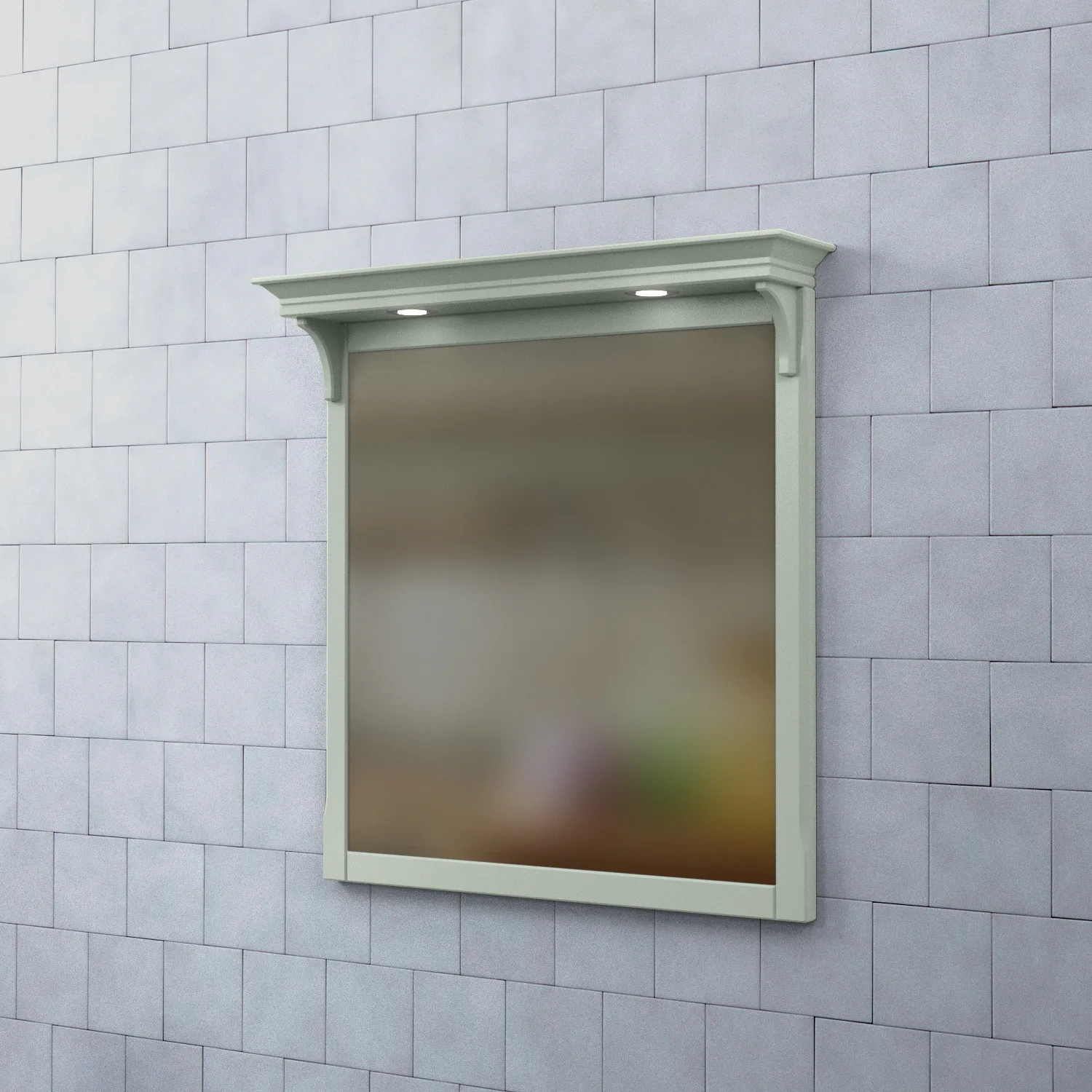 Spegel Björbo Badrum Saga med Belysning