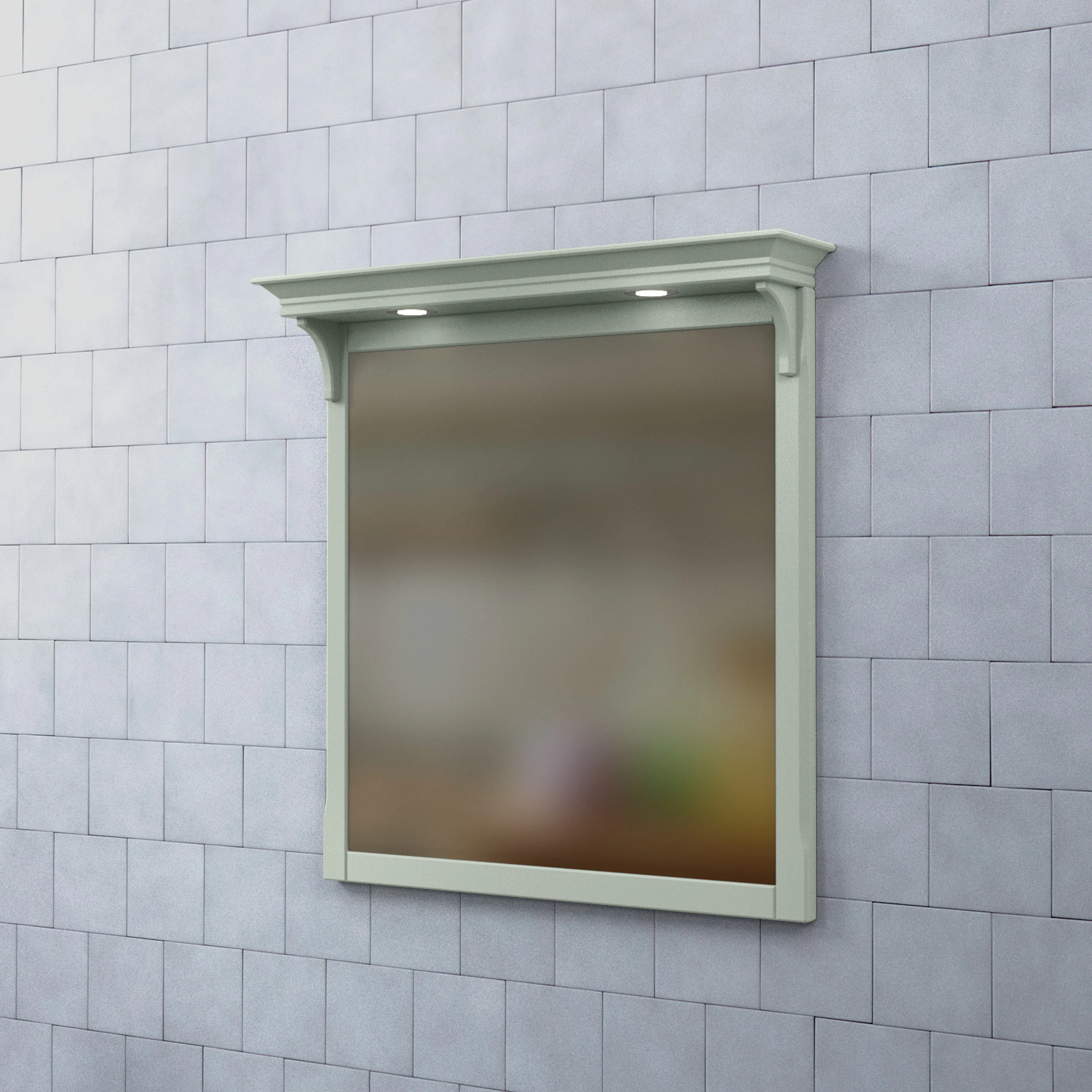 Spegel Björbo Badrum Saga med Belysning