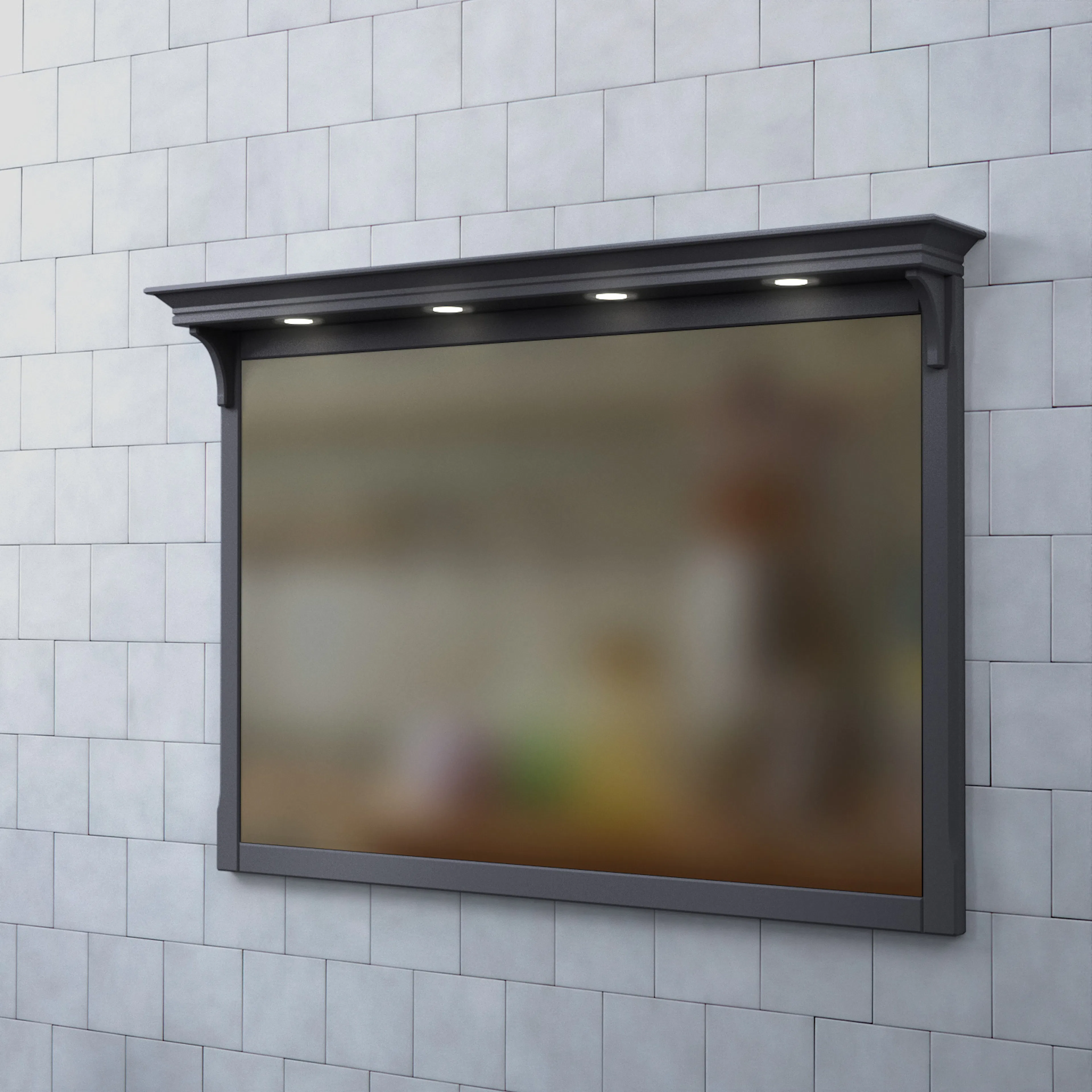 Spegel Björbo Badrum Saga med Belysning