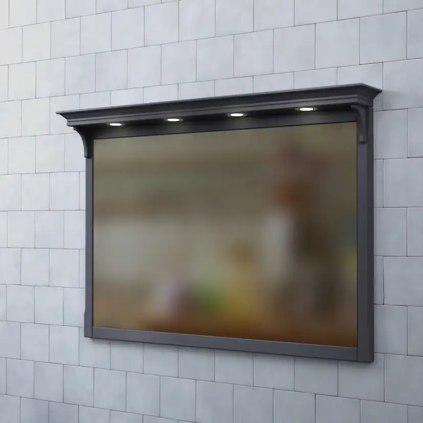 Spegel Björbo Badrum Saga med Belysning