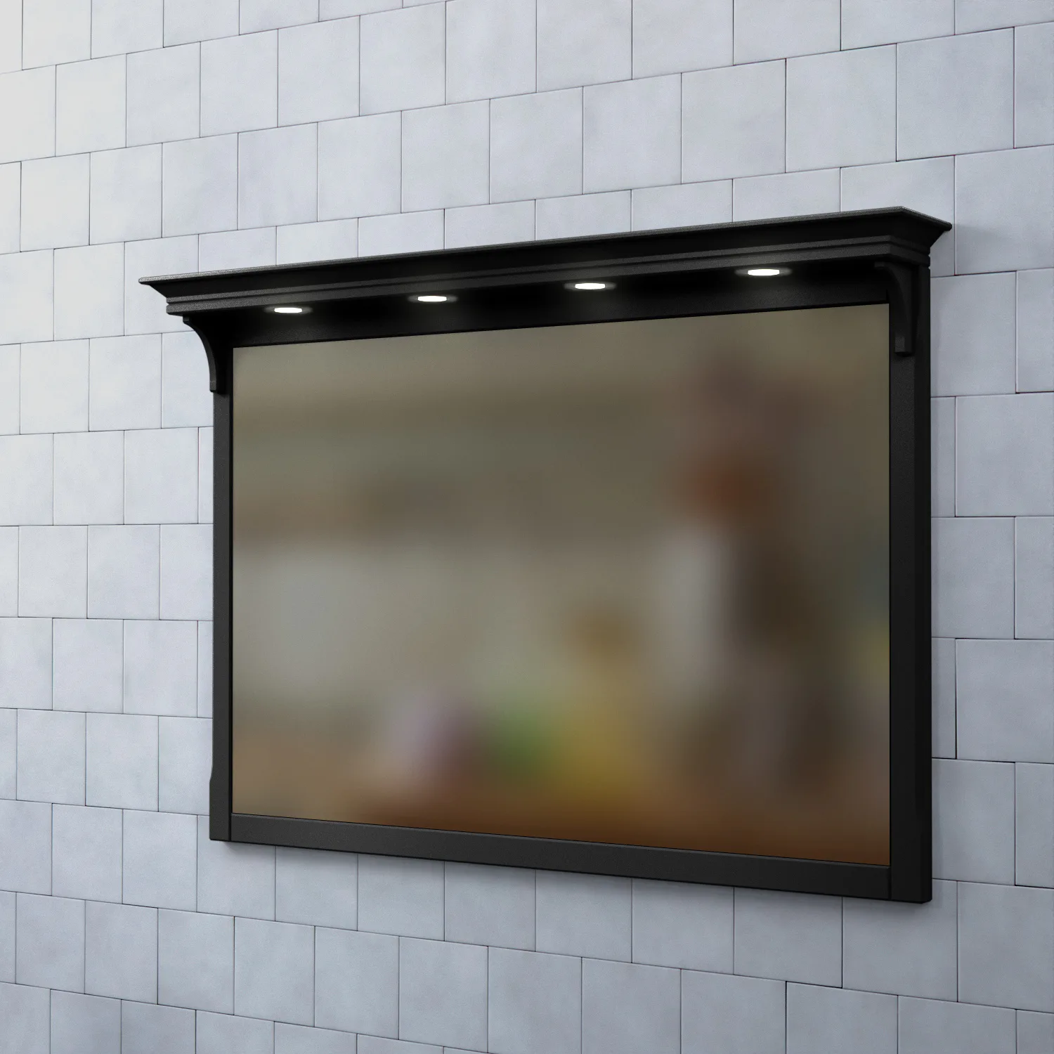 Spegel Björbo Badrum Saga med Belysning