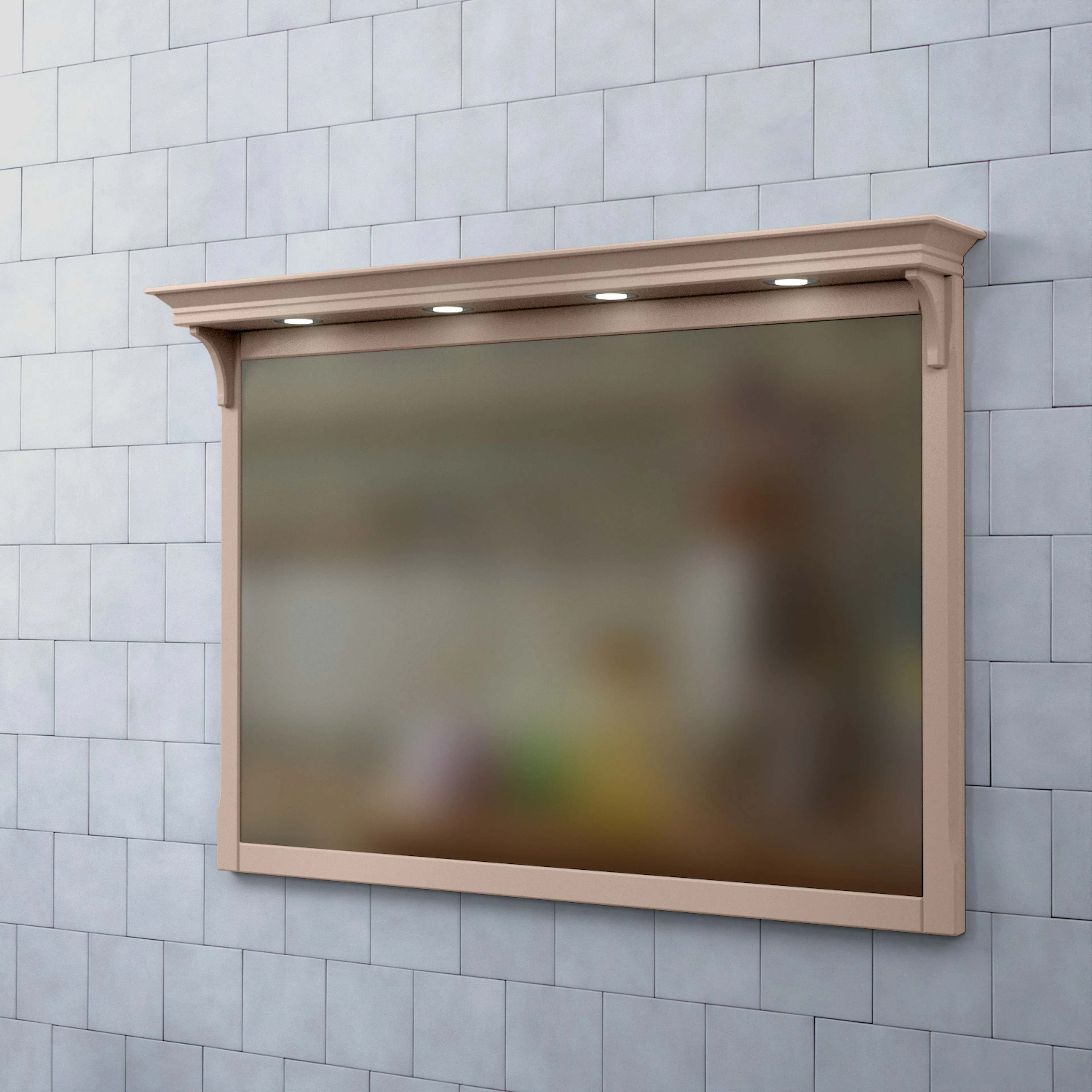 Spegel Björbo Badrum Saga med Belysning