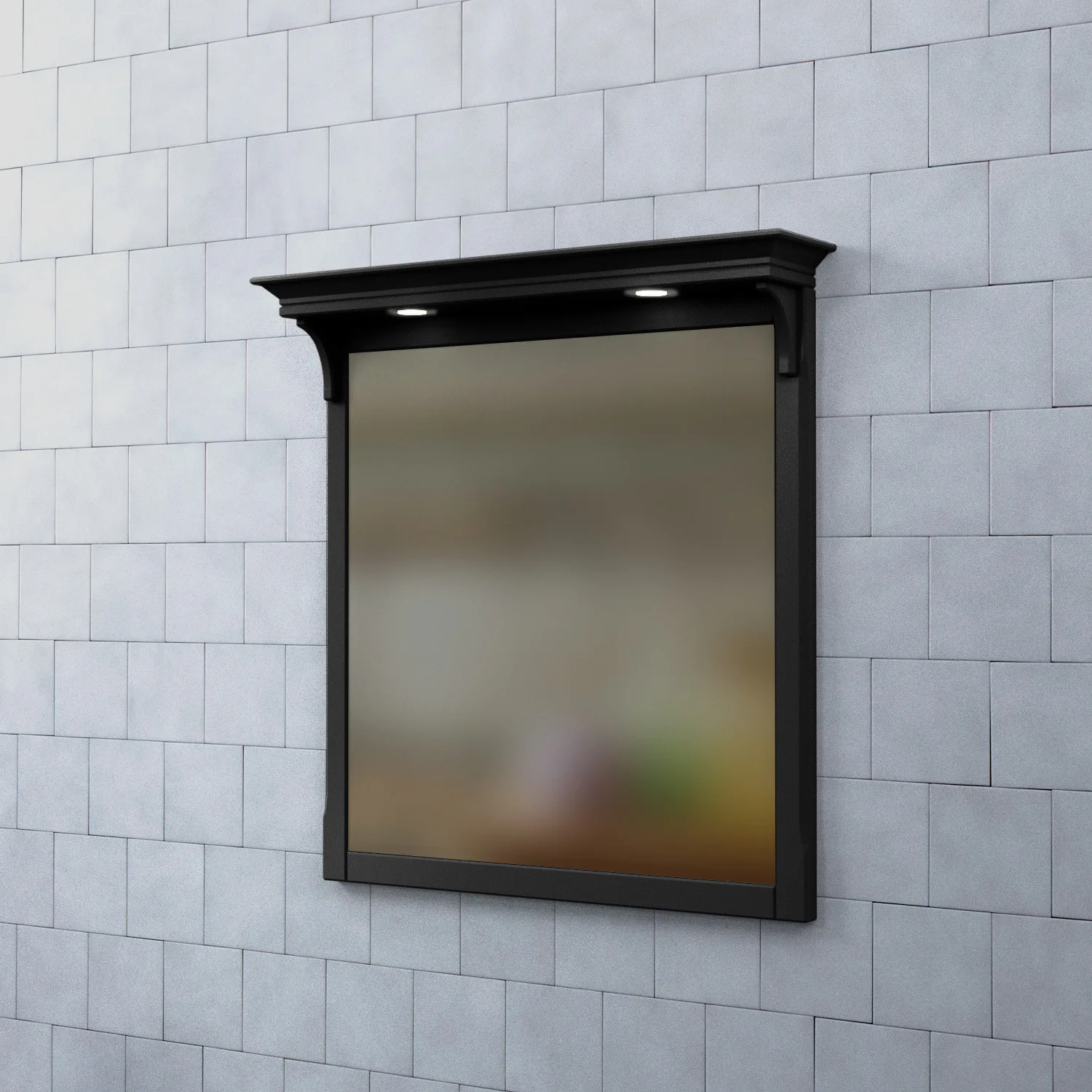 Spegel Björbo Badrum Saga med Belysning