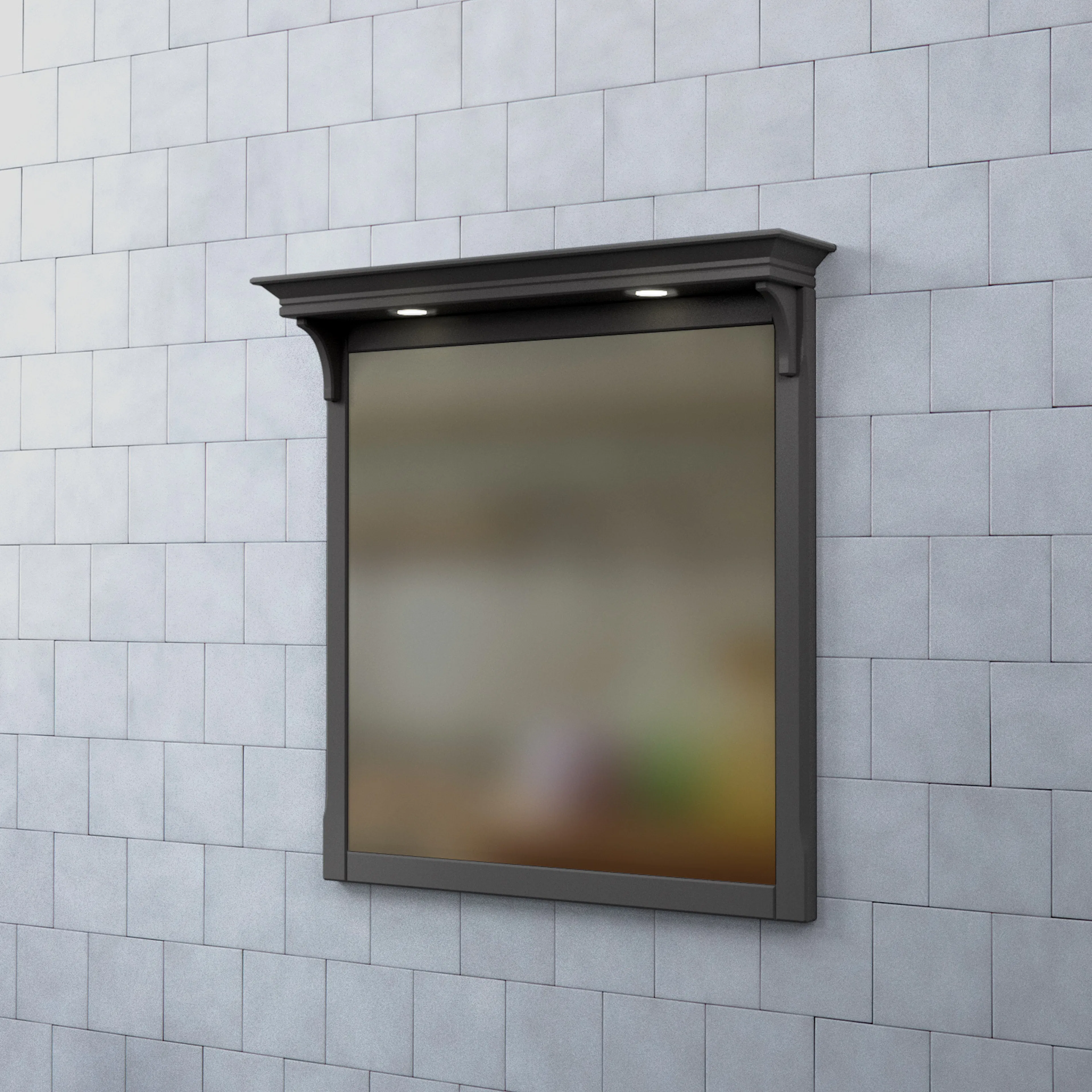 Spegel Björbo Badrum Saga med Belysning