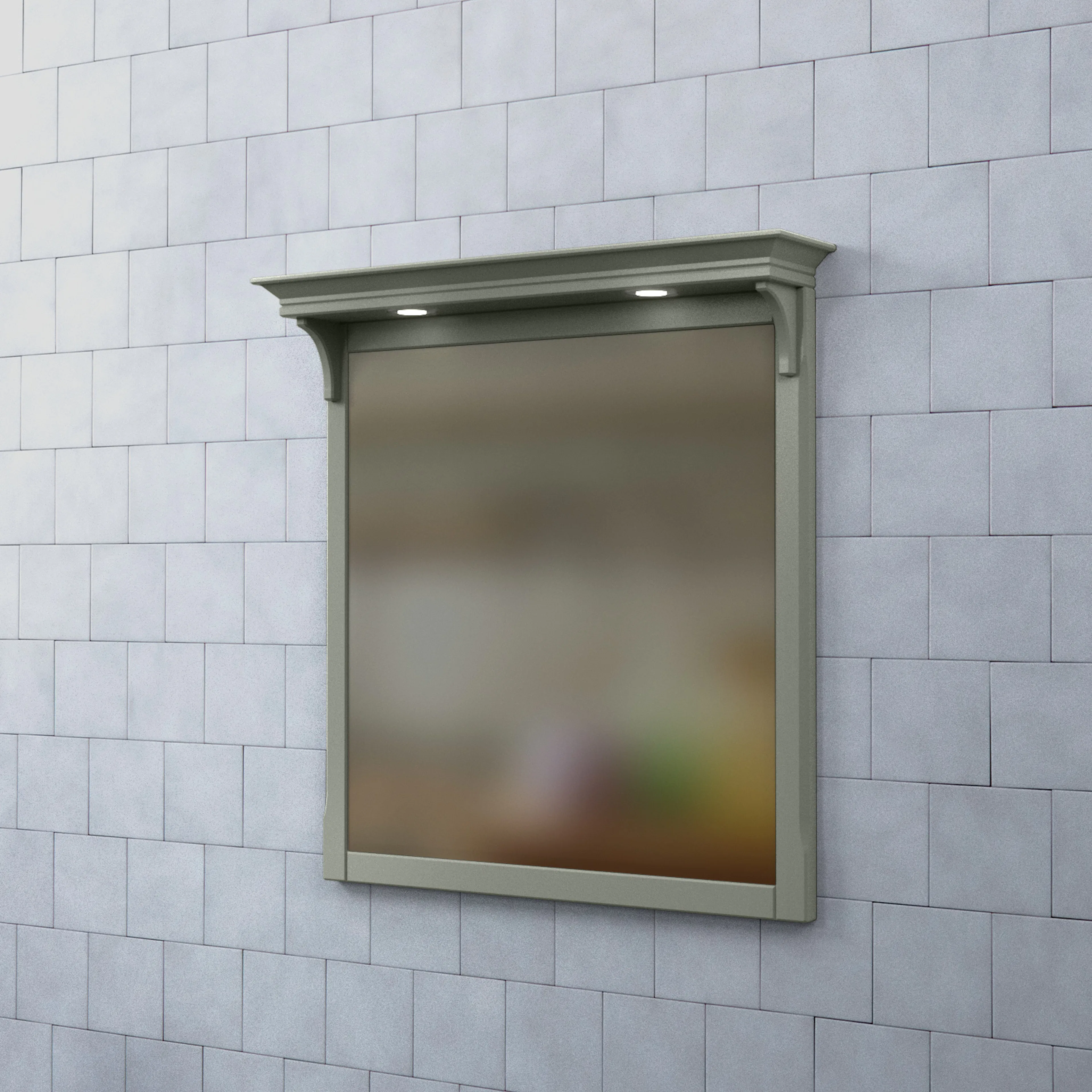 Spegel Björbo Badrum Saga med Belysning