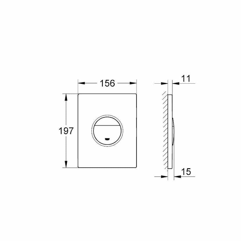 Spolknapp Grohe Nova Cosmopolitan med Dubbelspolning