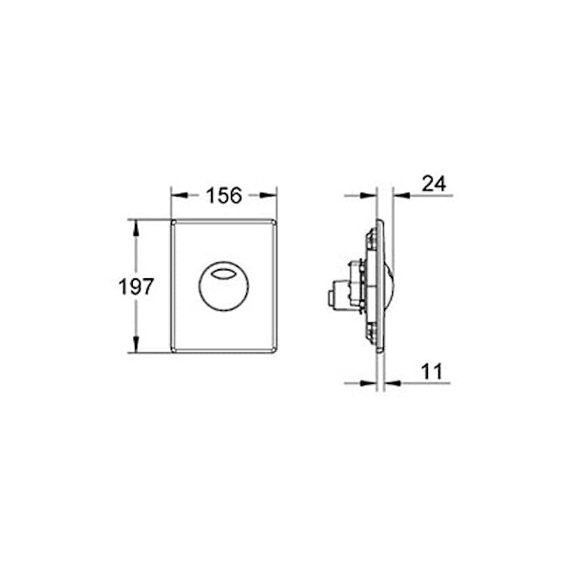 Spolknapp Grohe Skate med Dubbelspolning