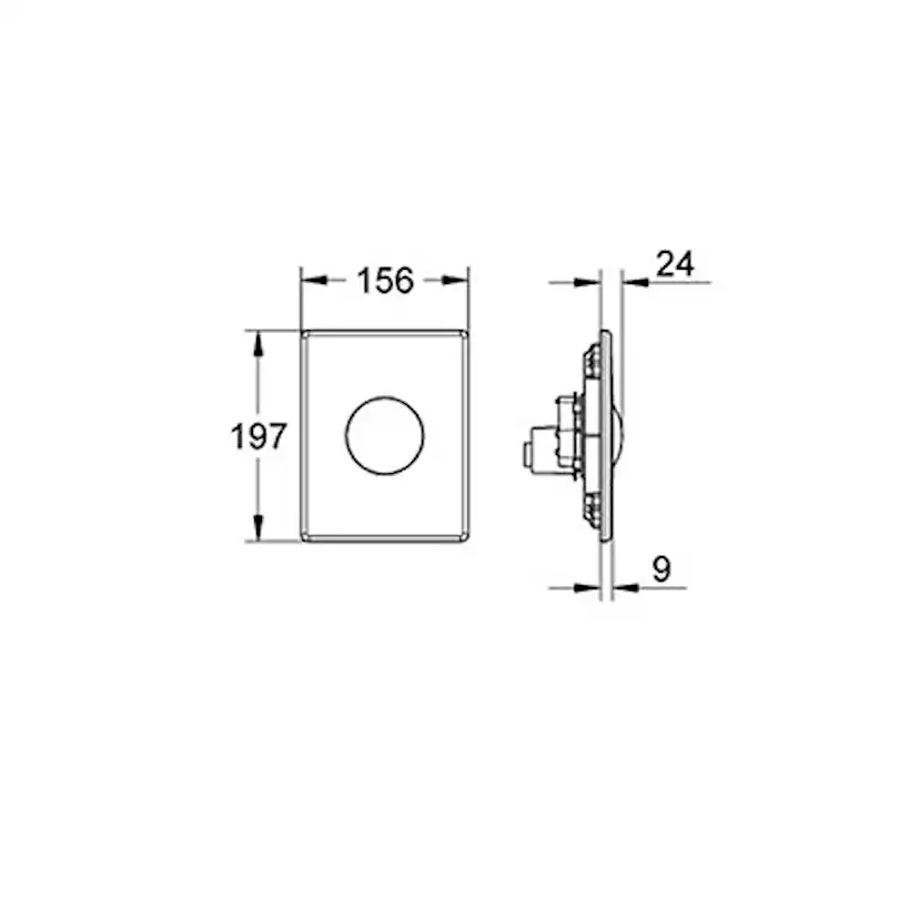 Spolknapp Grohe Skate med Enkelspolning