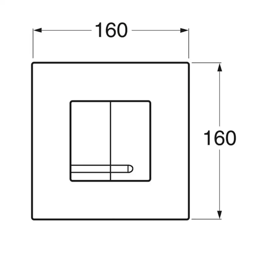 Spolknapp Gustavsberg till Triomont XS Duo Metall Mekanisk