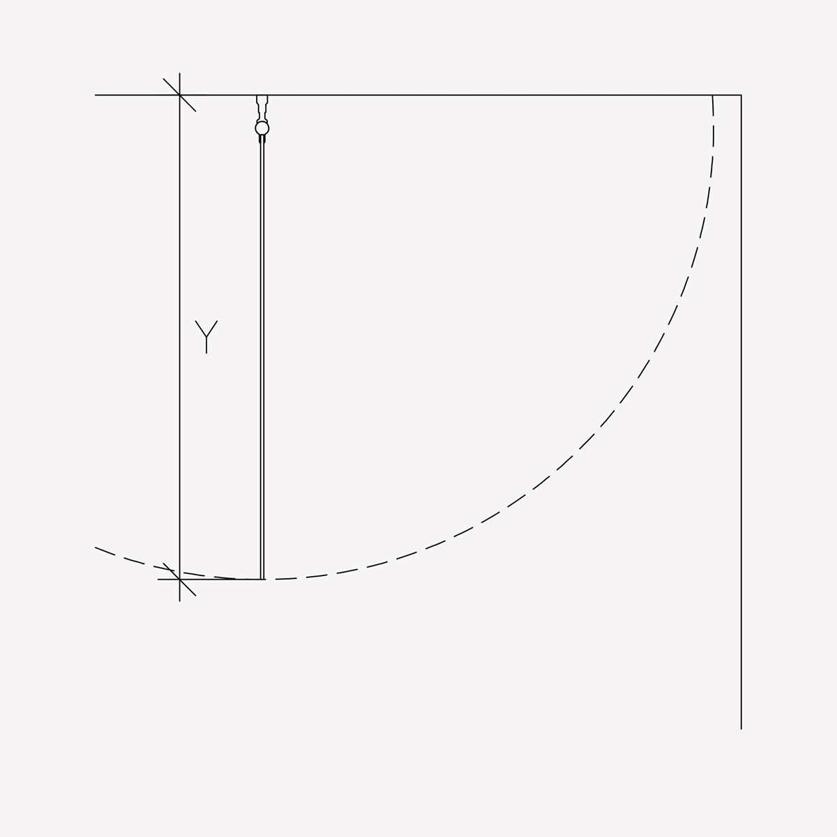 Duschvägg Invitrea Prime PH2 med Glasrengöring