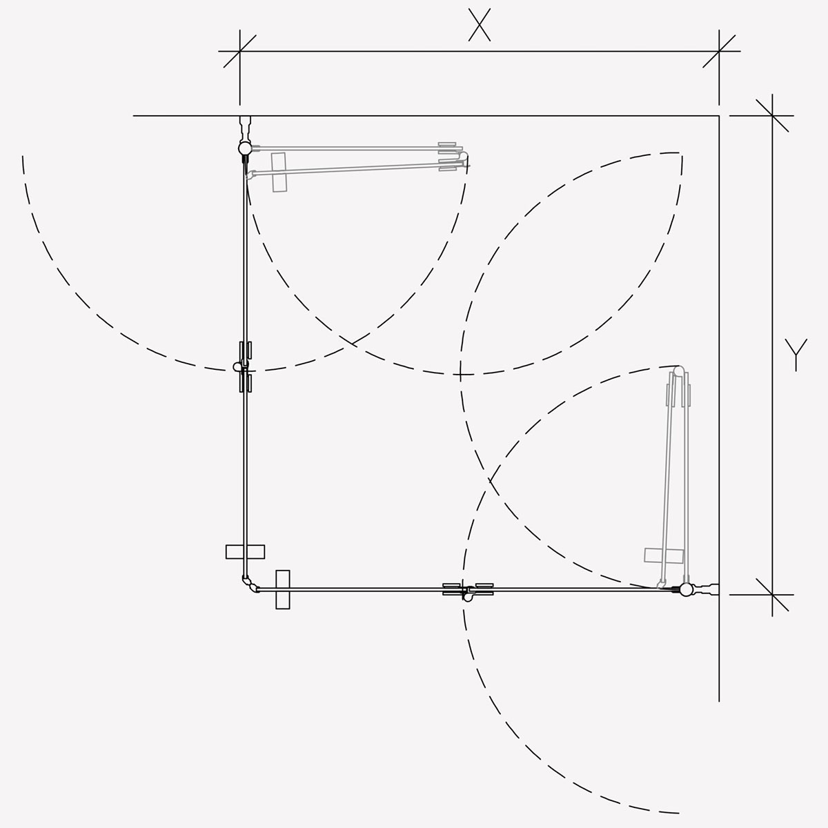 Duschhörn Invitrea Prime PH33 med Glasrengöring