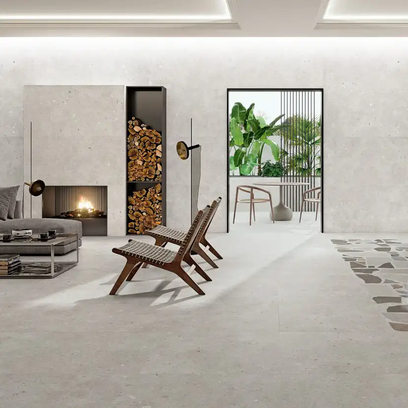 Klinker Glamstone White Matt 120x120 cm