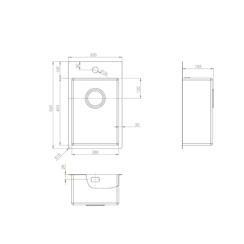 Diskho Strand Stainless ST28-EBC