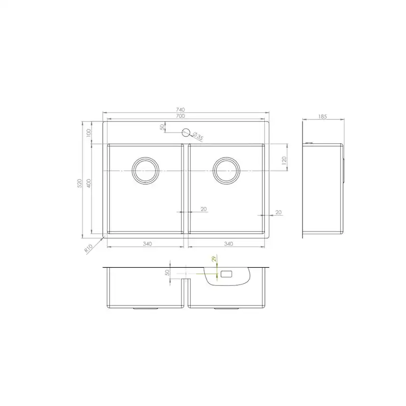 Diskho Strand Stainless ST70-DBC