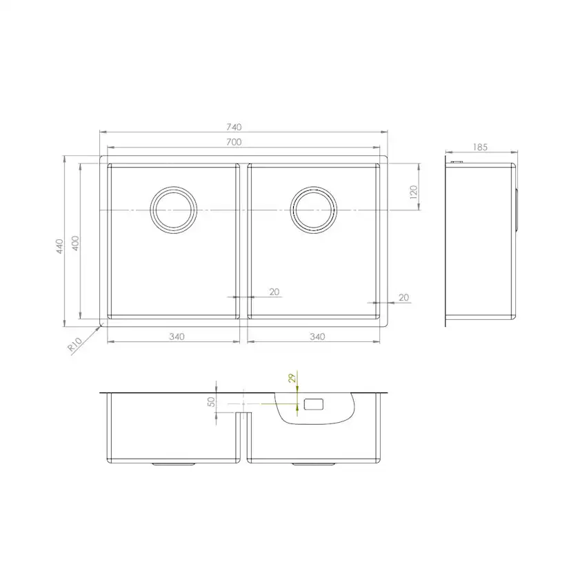 Diskho Strand Stainless ST70-DC