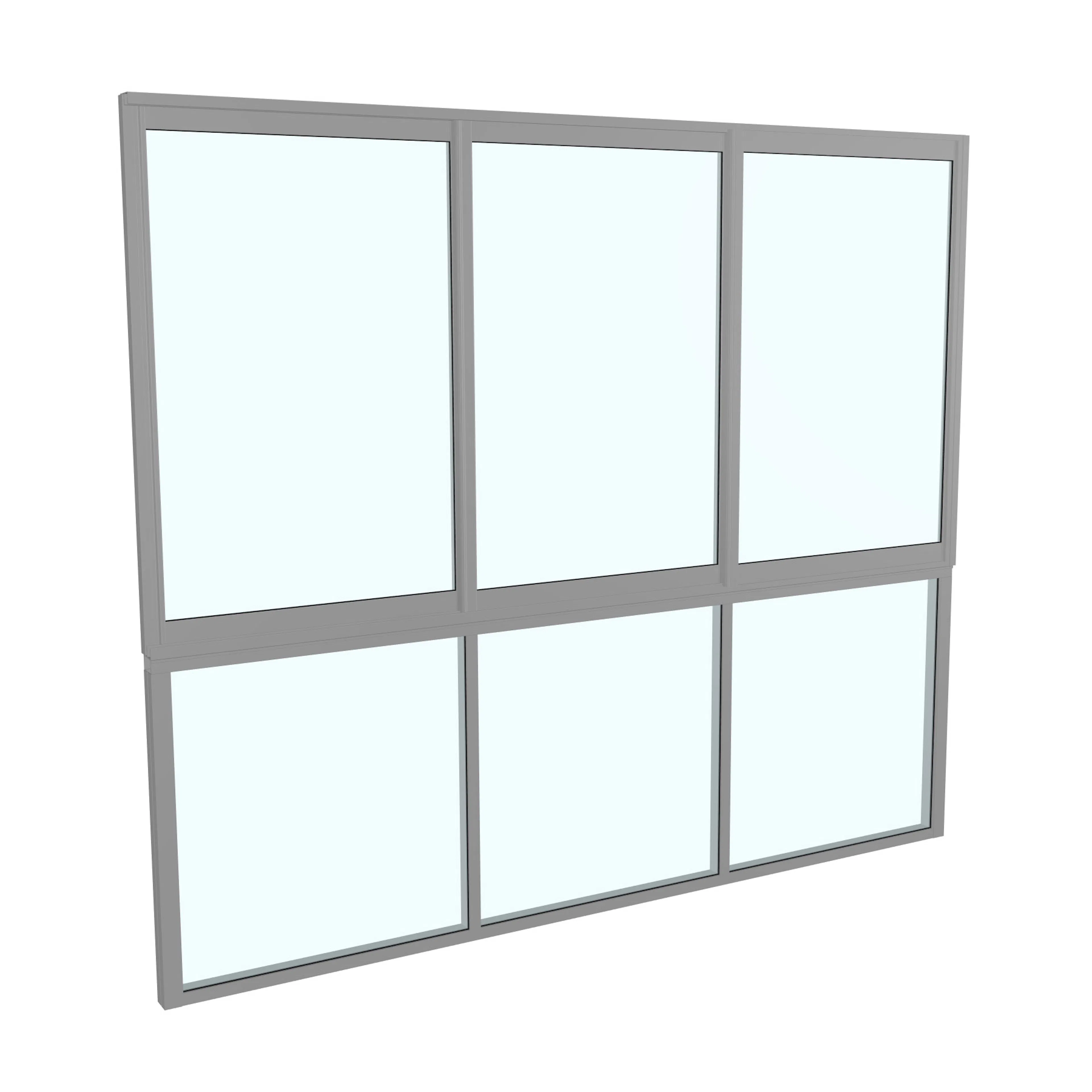 Skjutfönster med fast underdel Landskap Stadig Förlängd sommar 3-del