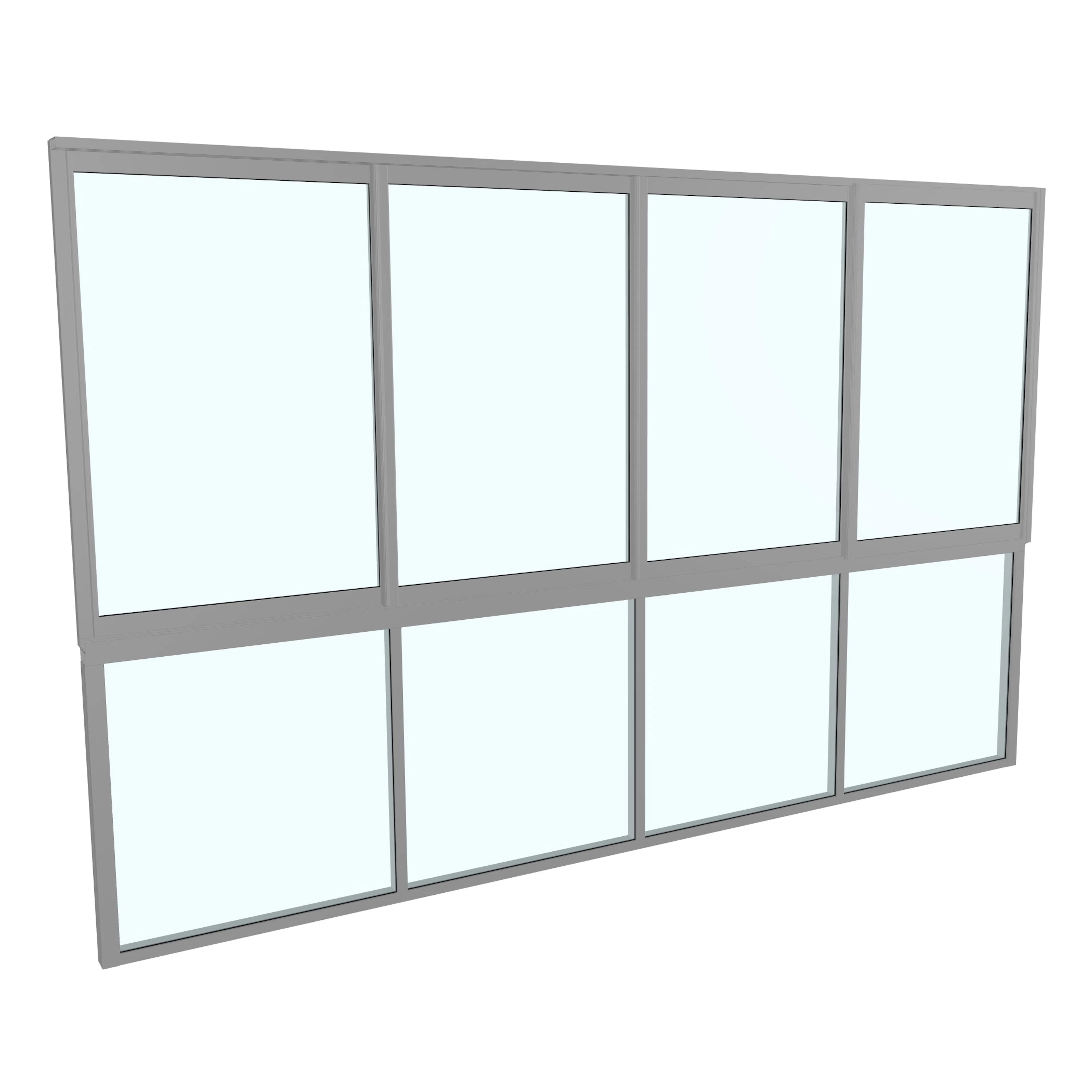 Skjutfönster med fast underdel Landskap Stadig Förlängd sommar 4-del