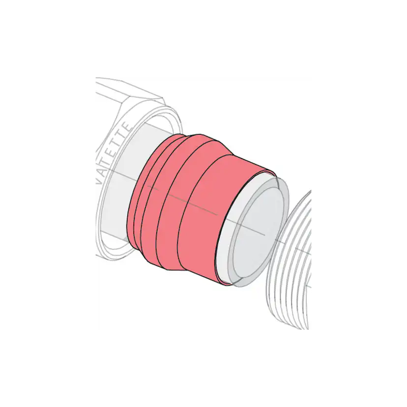Plasthylsa Vatette för Stålrörskoppling Stålis