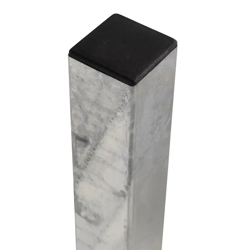 Stålstolpe 8x8x268 cm - till nedgrävning - inkl. 1 st. stolphatt