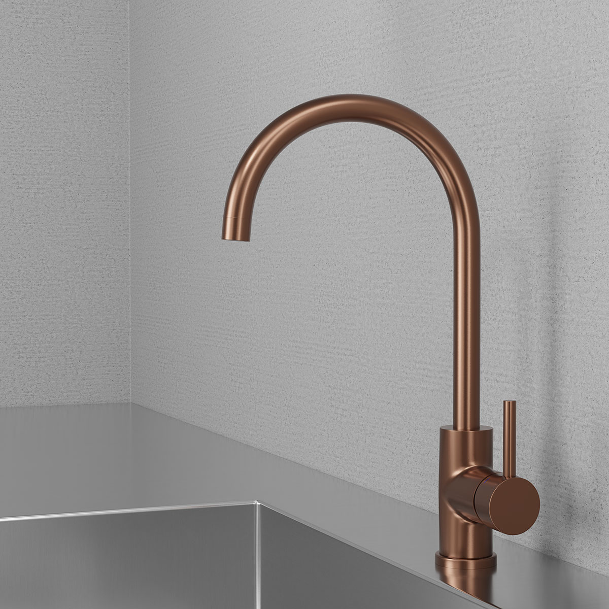 Köksblandare Scandtap Steel Curve Rostfritt Stål