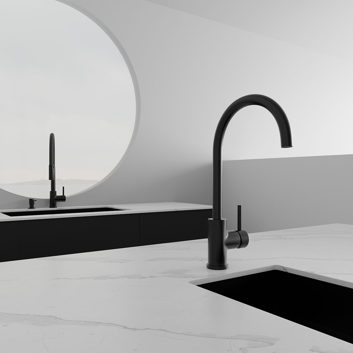 Köksblandare Scandtap Steel Curve Rostfritt Stål