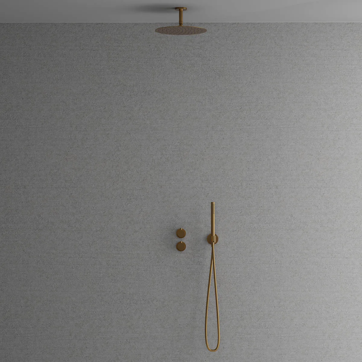 Takduschset Scandtap Steel Harmonized 2Y för Inbyggnad