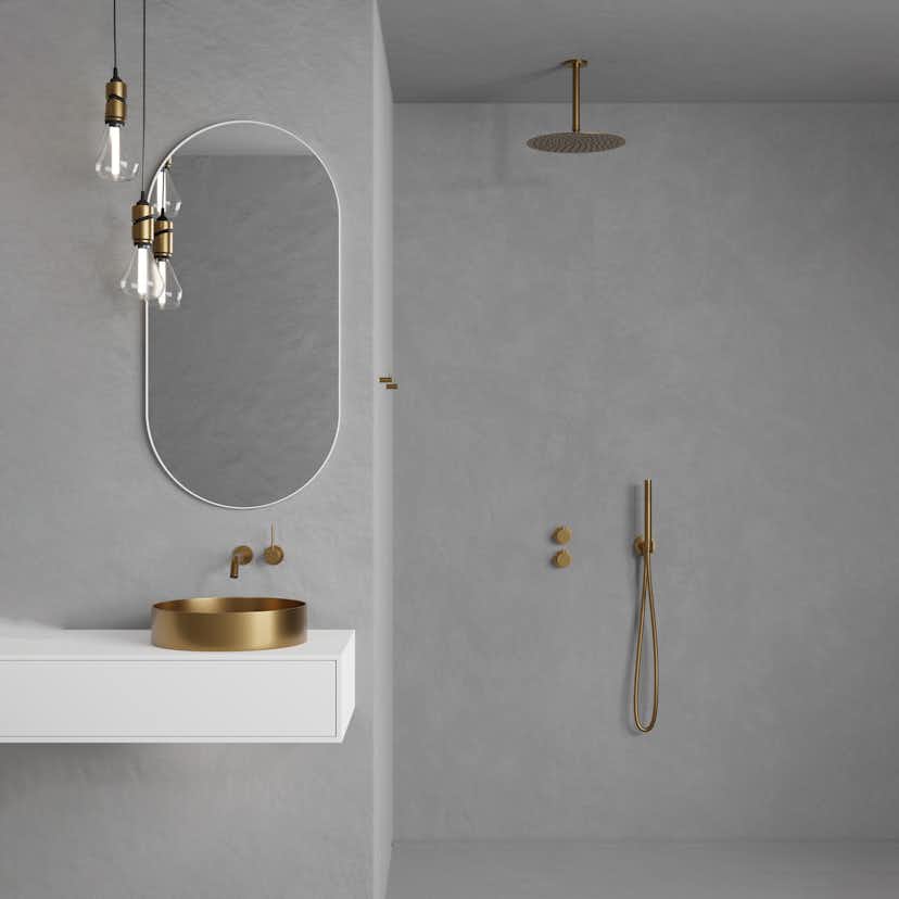 Takduschset Scandtap Steel Harmonized 2Z för Inbyggnad