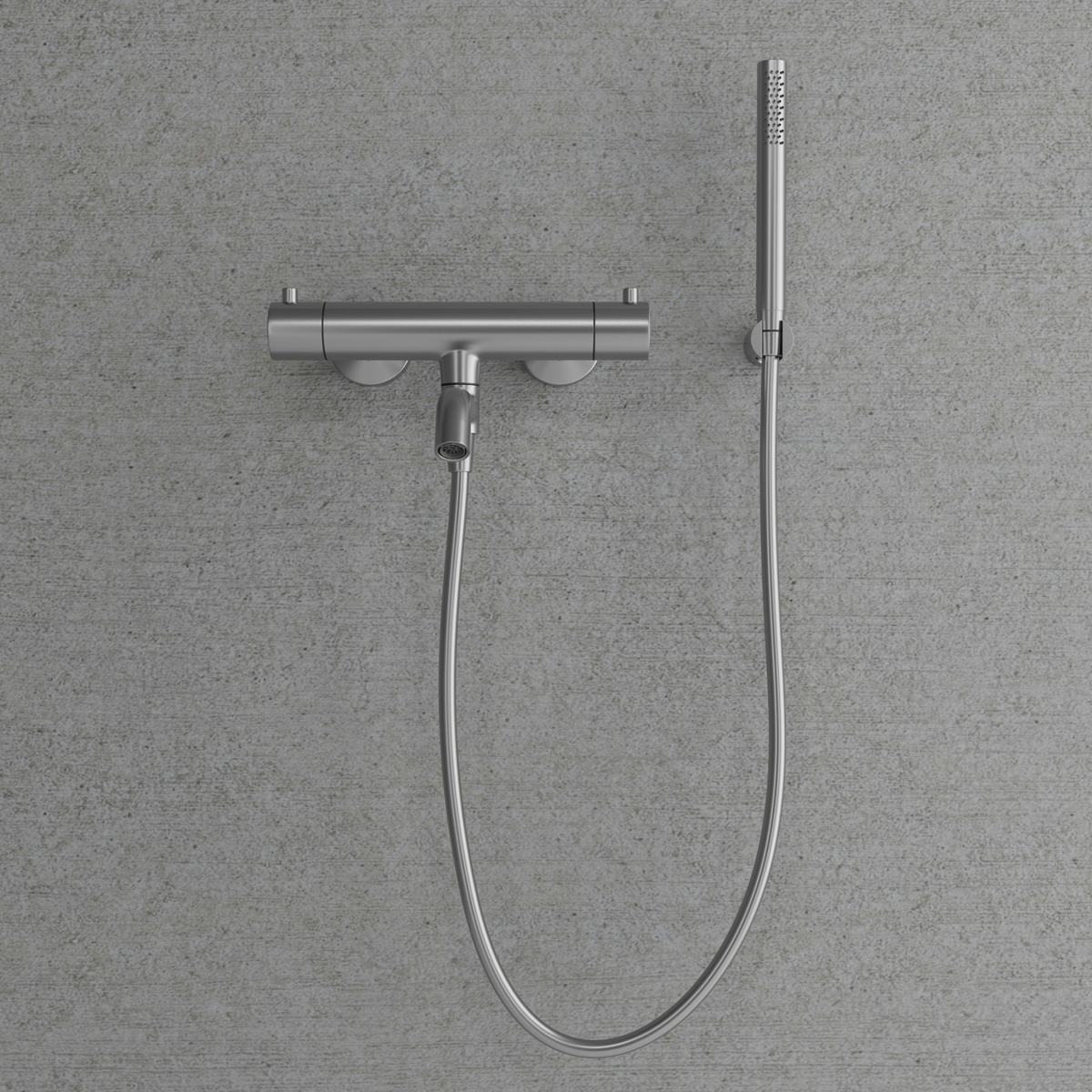 Badkarsblandare Scandtap Steel Pleasure 4 med Handdusch