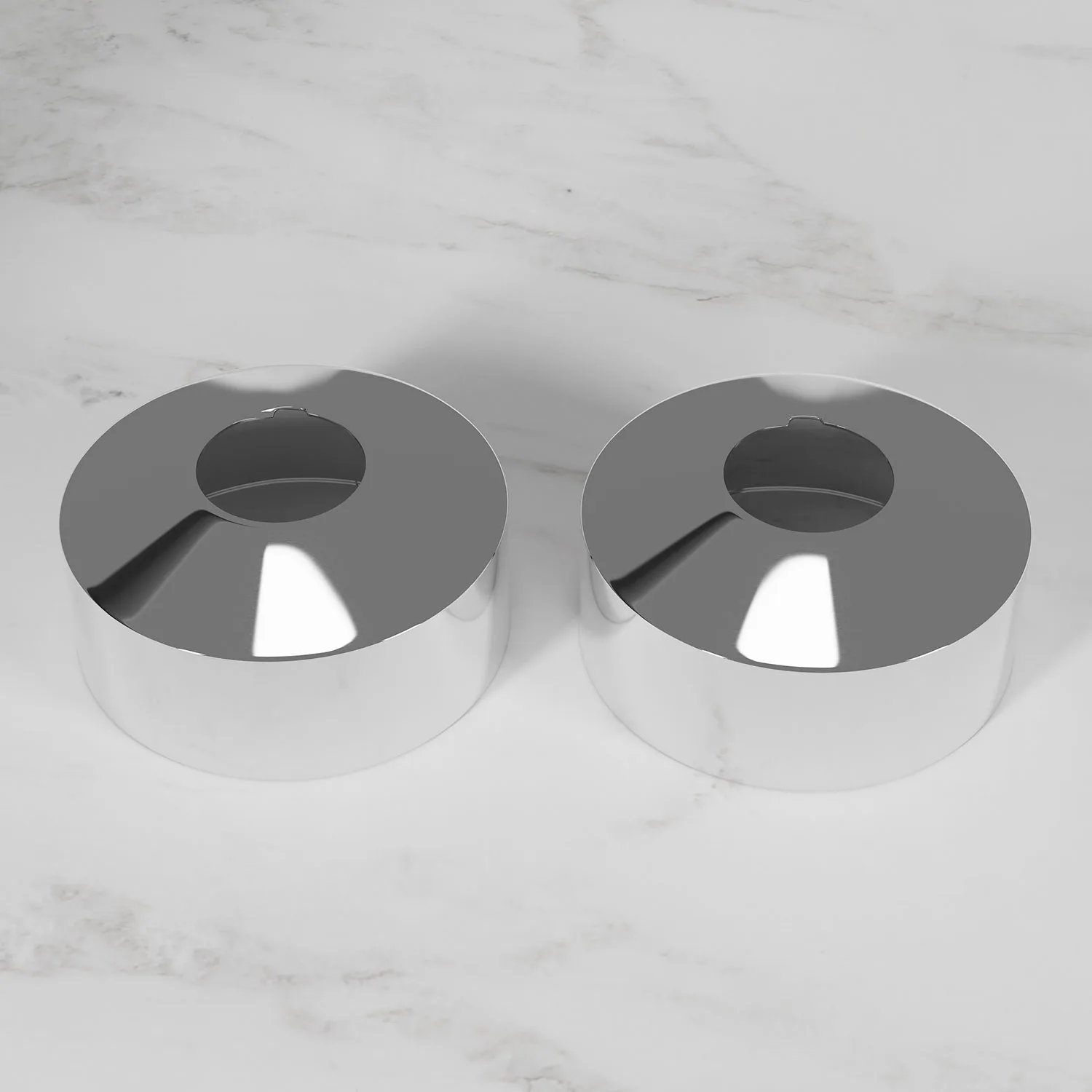 Täckbricka Scandtap Steel Pleasure Cover 33 mm á 2 st