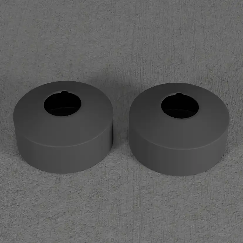 Täckbricka Scandtap Steel Pleasure Cover 33 mm á 2 st