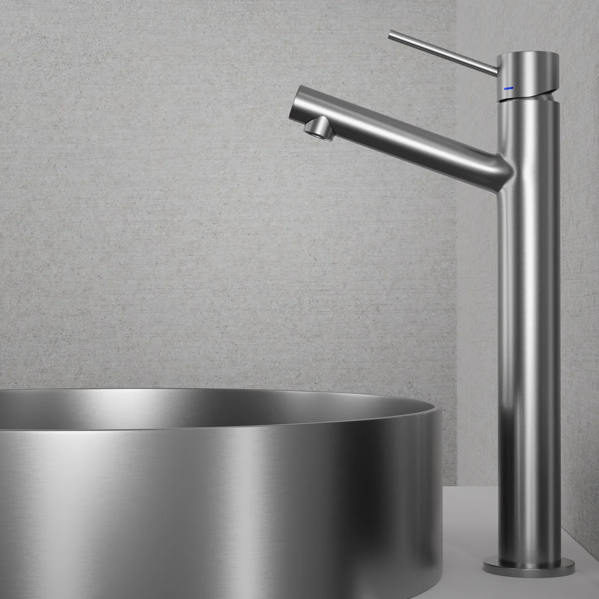 Tvättställsblandare Scandtap Steel Vector High