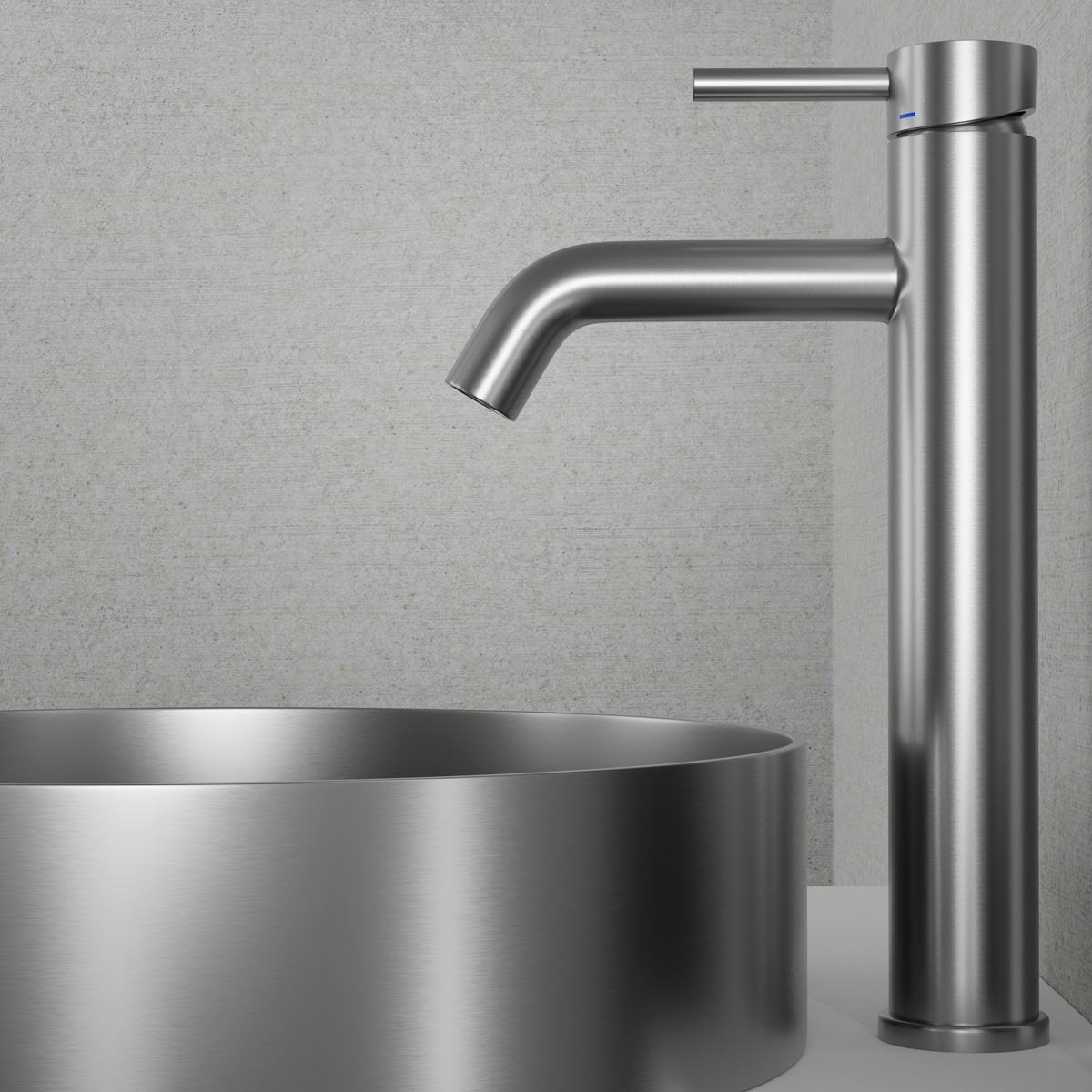 Tvättställsblandare Scandtap Steel Wave High